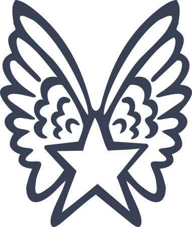 Star with Wings Sticker