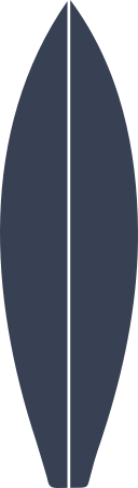 Surfboard with Stripe Sticker
