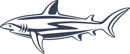 Shark With Water Reflections Sticker