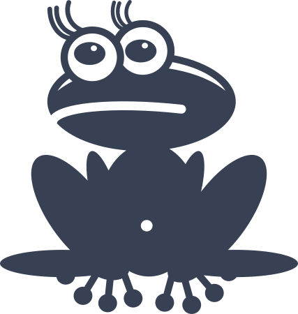 Cute Toad With Eye lashes Sticker