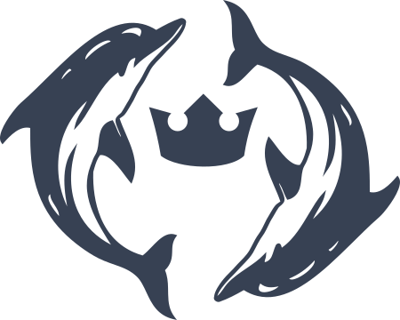 Dolphins with Crown Sticker