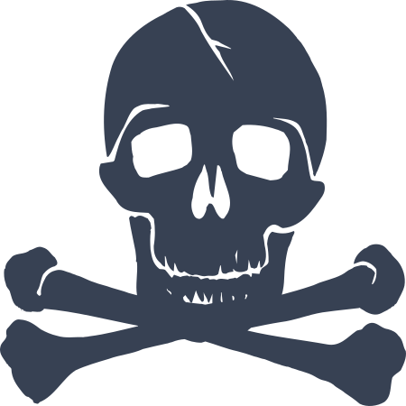 Skull And Cross Bones Skeleton Decal