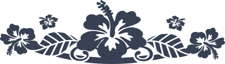 Hibiscus Flower Border Hawaiian Tropical Decal
