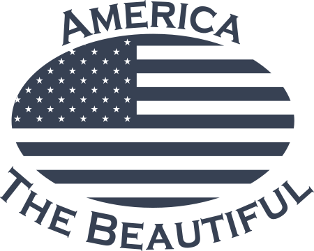 America The Beautiful with American Flag Decal