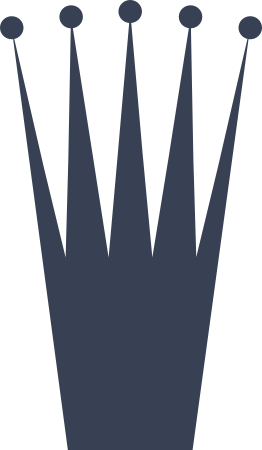 Tall Crown Five Point Sticker