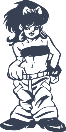 Hip Hop Girl Decal
