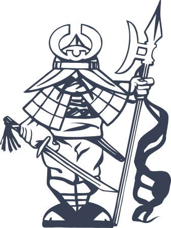 Japanese Man Warrior Sticker
