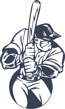 Baseball Player Decal