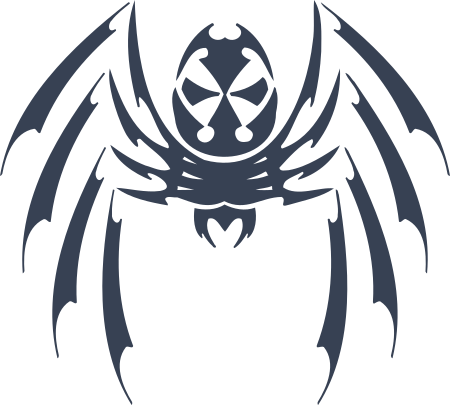 Wicked Detailed Spider Sticker