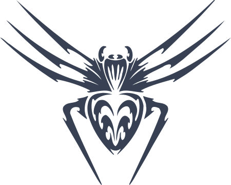Fuzzy Tribal Spider Sticker
