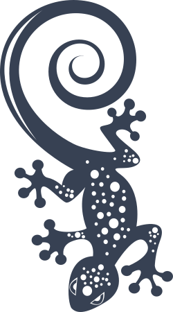 Spotted Lizard With Swirly Tail Sticker