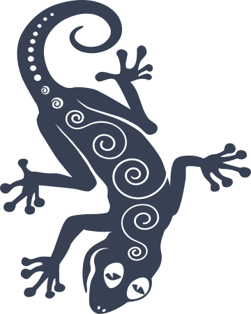 Adorable Swirly Lizard Sticker