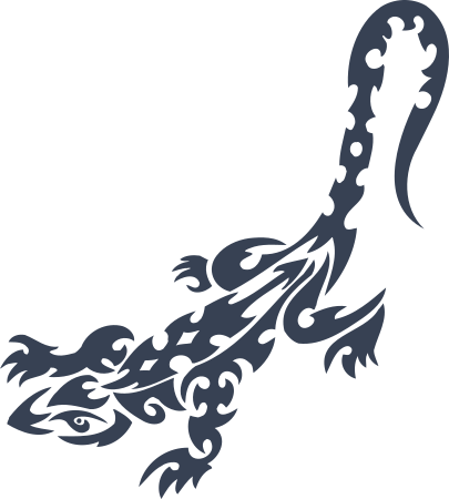 Tribal Dot Lizard Sticker