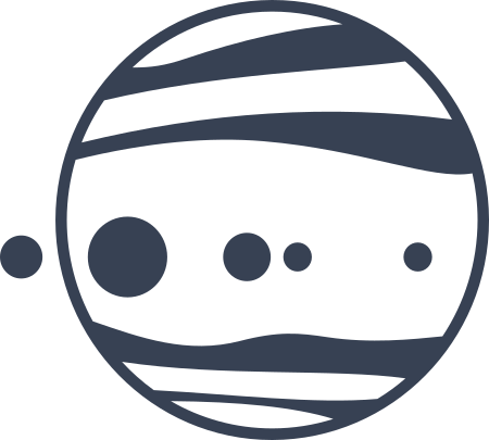 Planet With Little Moons Sticker