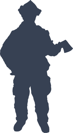 Fireman Holding An Axe Sticker