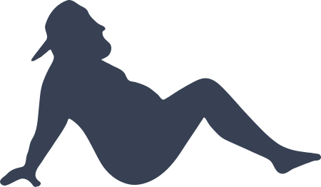 Sitting Fat Man Sticker