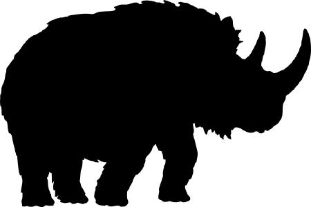 Wooly Rhinoceros Dinosaur Sticker
