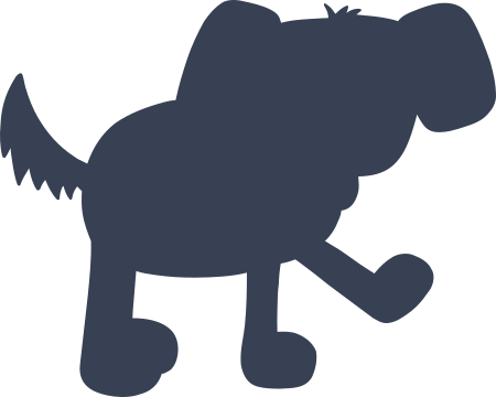 Silly Dog Walking Sticker