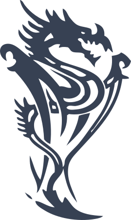 Crazy Cool Tribal Dragon Sticker