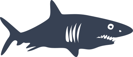Crooked Teeth Shark Sticker