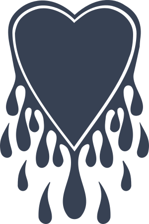 Heart Flames Decal