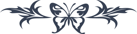 Decorative Border With Butterfly In the Middle Sticker