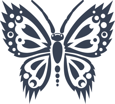 Pointy Butterfly With Dots Sticker