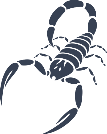 Thin Scorpion Sticker