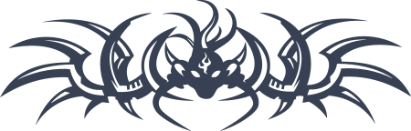 Gothic Dragon Border With Wings Sticker