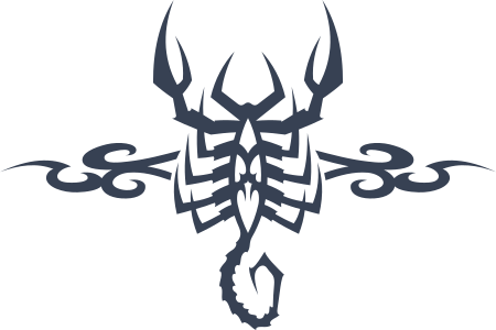 Cool Scorpion With Border Sticker