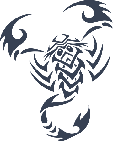 Powerful Tribal Scorpion Sticker