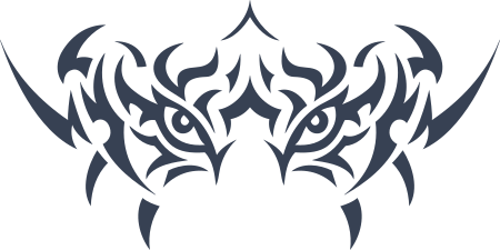 Gothic Tiger Eyes Border Sticker