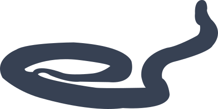 Simple Snake Silhouette Sticker