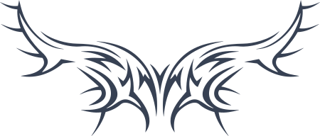 Gothic Border Wings Sticker