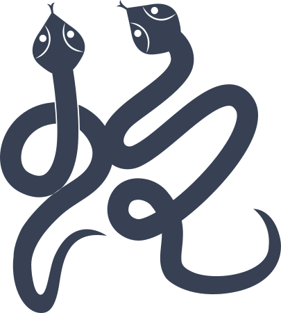 Two Silly Snakes Sticker