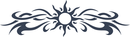 Gothic Sun Border Sticker
