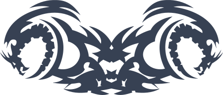 Gothic Dragon Border Decal