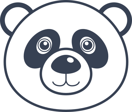 Cute Panda Bear Head Sticker