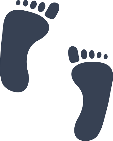 Left Foot First Footprints Sticker