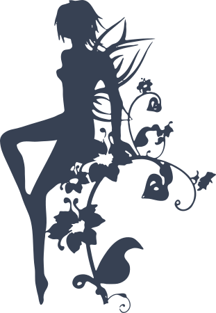Petite Fairy Sitting On Flowers Sticker