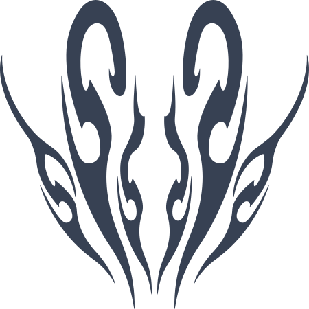 Cool Tribal Flame Design Sticker