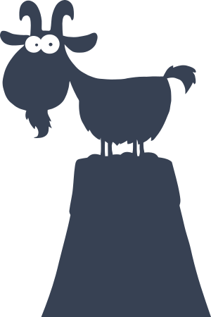 Goat Standing On Top Of A Hill Sticker